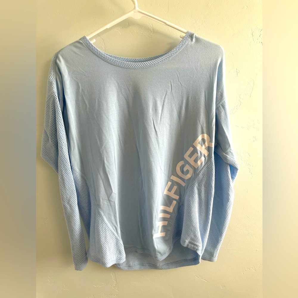 light blue Tommy Hilfiger sport long sleeve